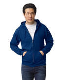 Hoodies zippés vierge 50/50 Coton-polyester 13,3 oz  | Gildan 18600