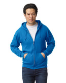 Hoodies zippés vierge 50/50 Coton-polyester 13,3 oz  | Gildan 18600